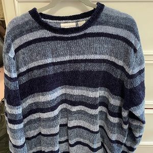Thrifted Blue Striped Sweater